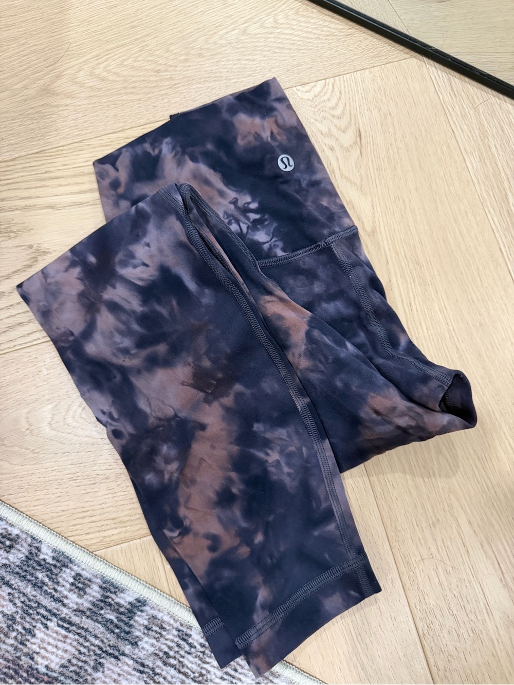 lululemon athletica Tie-Dye Black & Brown Athletic leggings